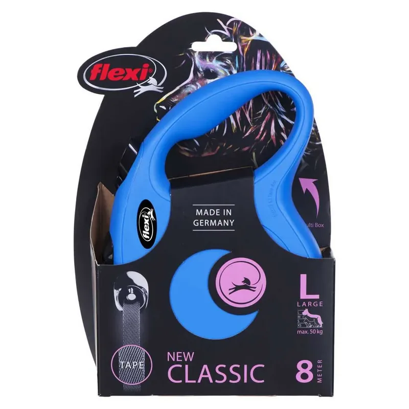 Laisse Pour Chien New Classic 8 M de flexi en Bleu – photo produit 6 sur 6