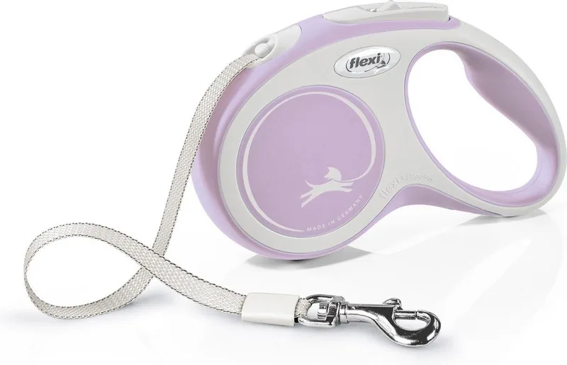 New Comfort - Rollijn Hondenriem - S - 5 Meter - <15 kg - Roze Lila fra flexi i Blå – produktbillede