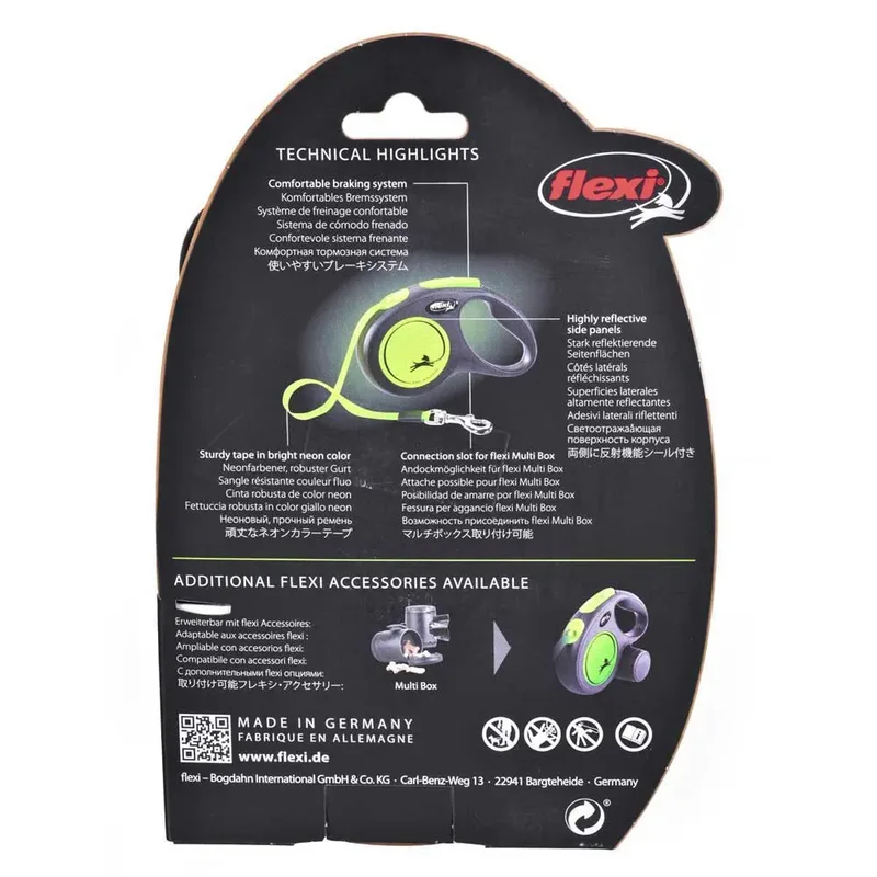 Laisse Pour Chien New Neon S 5 M de flexi en Bleu – photo produit 5 sur 5
