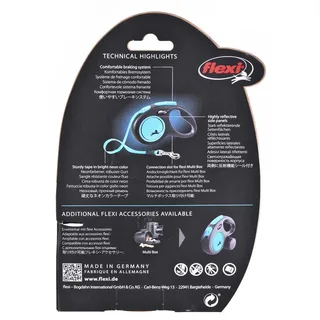 New Neon Hondenriem - Rollijn - M - 5 m - Middelgrote Honden de flexi en Bleu – photo produit 5 sur 6