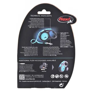 New Neon Hondenriem - Rollijn - S - 5 m - <15 kg de flexi en Bleu – photo produit 5 sur 5