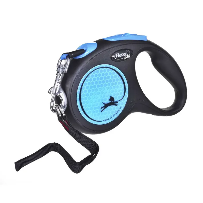 New Neon Hondenriem - Rollijn - S - 5 m - <15 kg de flexi en Bleu – photo produit 3 sur 5