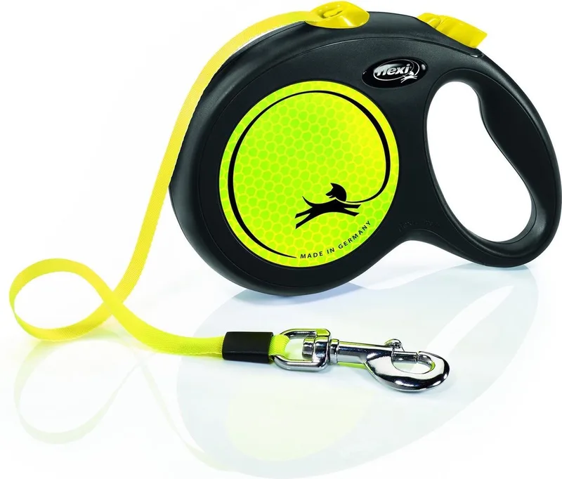 Laisse Pour Chien New Neon L 5 M de flexi en Jaune – photo produit 1 sur 5