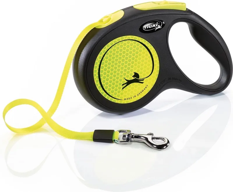 New Neon - Rollijn Hondenriem - M - 5 Meter - Geel - Middelgrote Honden fra flexi i Blå – produktbillede 1 af 2