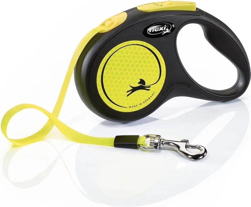 New Neon - Rollijn Hondenriem - S - 5 Meter - Tape - <15 kg de flexi en Bleu – photo produit