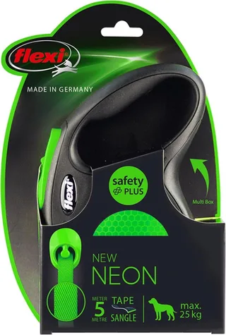 Laisse Pour Chien New Neon M 5 M de flexi en Vert – photo produit 1 sur 5