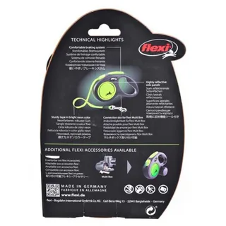 Laisse Pour Chien New Neon M 5 M de flexi en Vert – photo produit 5 sur 5