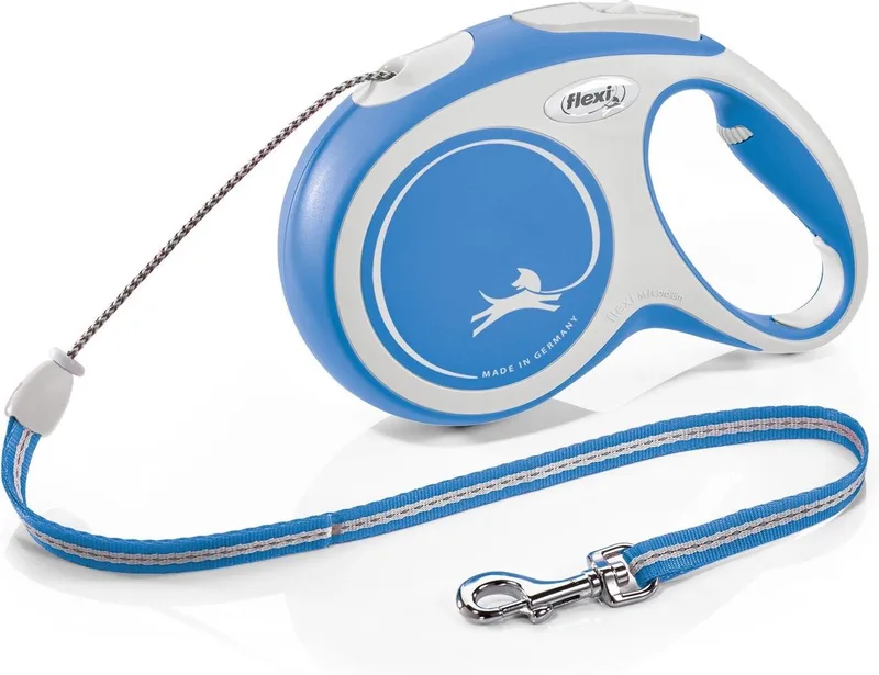Rollijn New Comfort 8 Meter Blauw/wit fra flexi i Blauw M – produktbillede