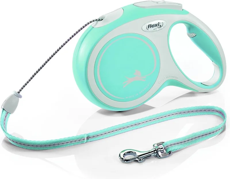 Rollijn New Comfort Koord M Lichtblauw&Lichtgrijs - Hondenriem - 8 m von flexi in Hellblau – Produktfoto