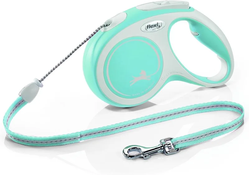 Rollijn New Comfort Koord M Lichtblauw&Lichtgrijs - Hondenriem - 5 m by flexi in Light blue – product photo