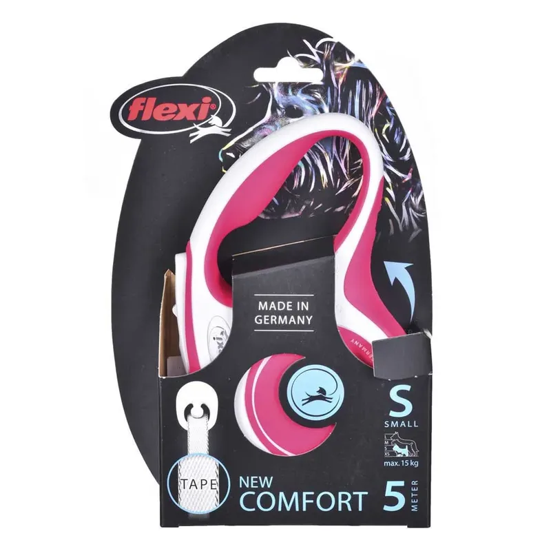 Laisse Pour Chien New Comfort S 5 M de flexi en Rouge – photo produit 2 sur 2