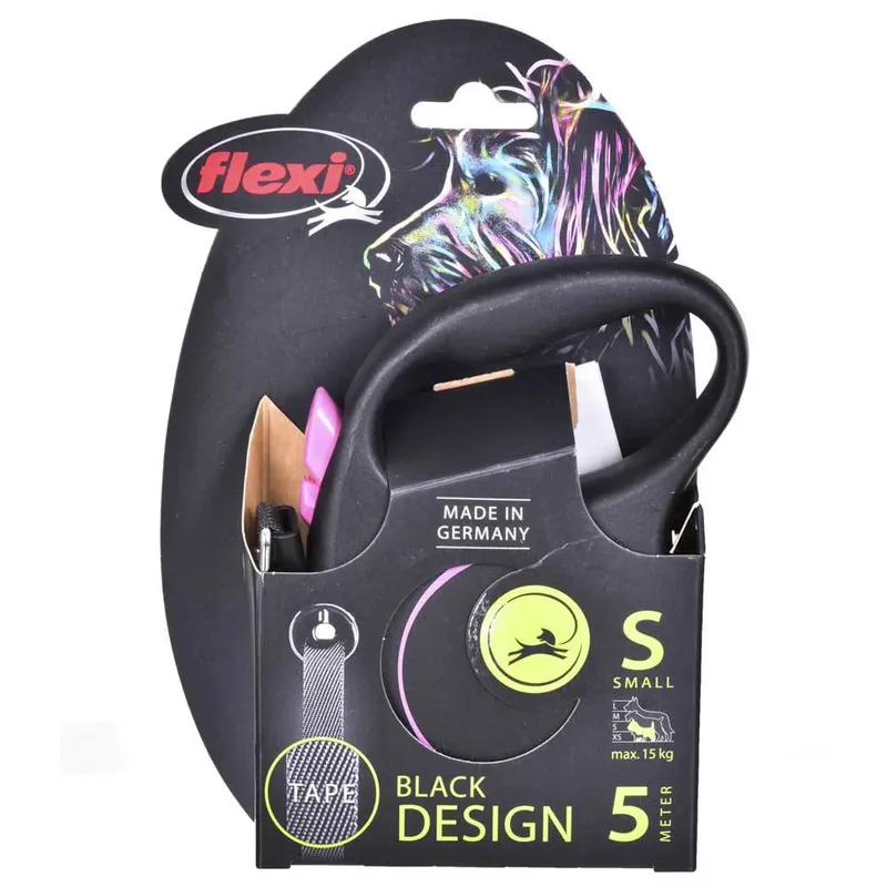Rollijn Tape Roze S - Hondenlijn tot 15kg - 5 Meter met Blokkeerfunctie by flexi in Blue – product photo 5 of 6