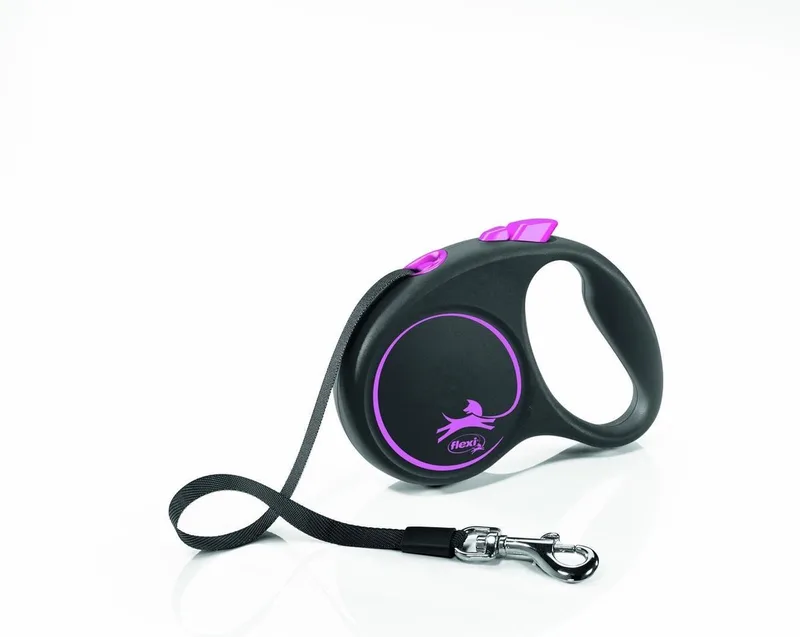 Rollijn Tape Roze S - Hondenlijn tot 15kg - 5 Meter met Blokkeerfunctie by flexi in Blue – product photo 1 of 6
