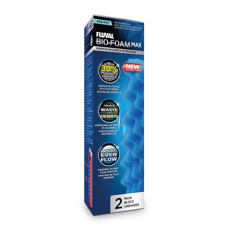 Aquarium Filtermateriaal - Vissen - Fl Bio Foam Max 408 6x8x32cm Blauw - 1st by Fluval – product photo