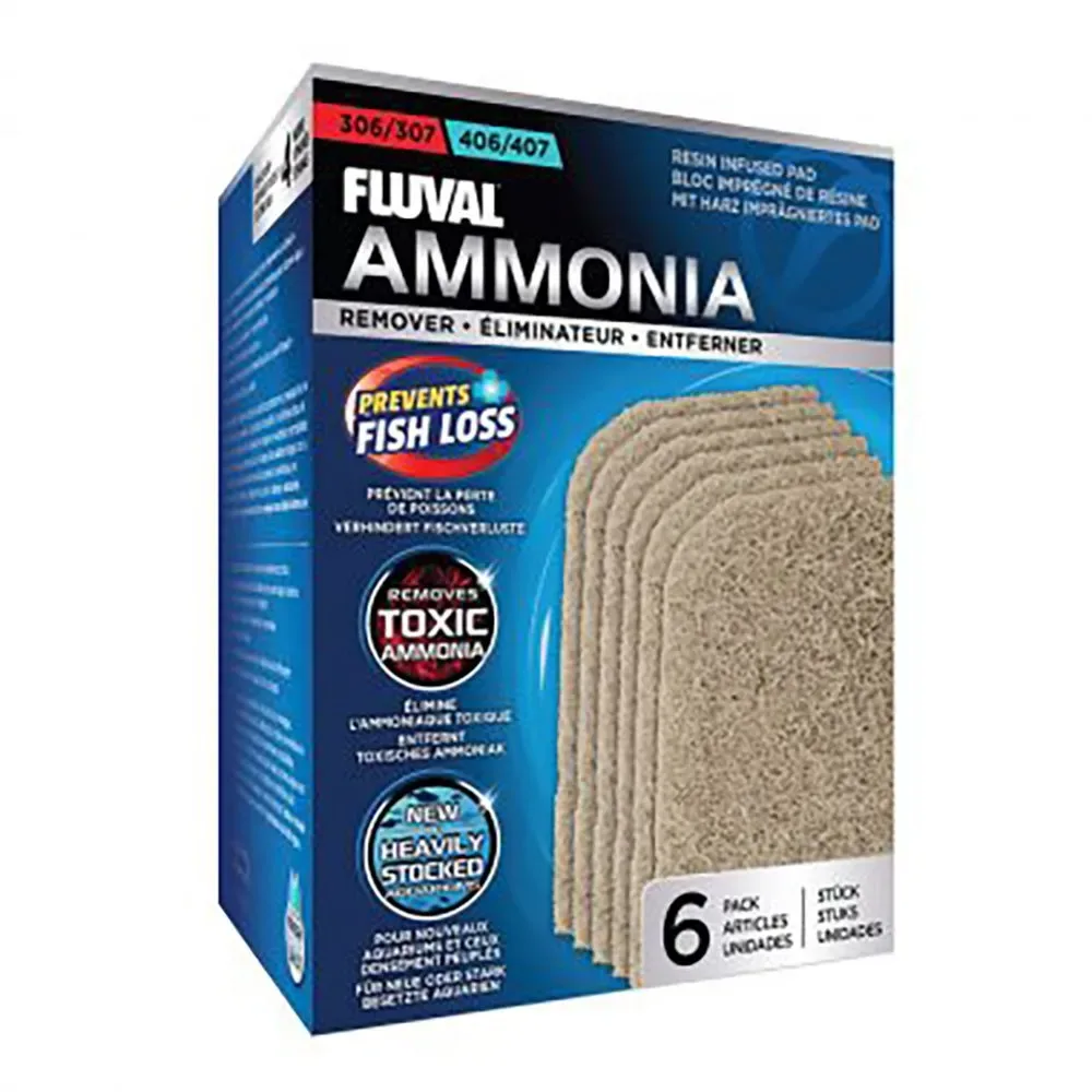 Tampon éliminateur D´ammoniac 307/407 6 Unités de Fluval – photo produit