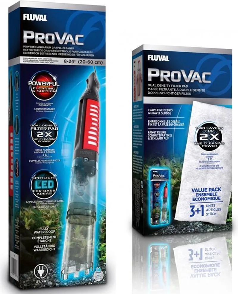 Provac + 4 filterpatronen Aquarium Stofzuigerset by Fluval in Black – product photo