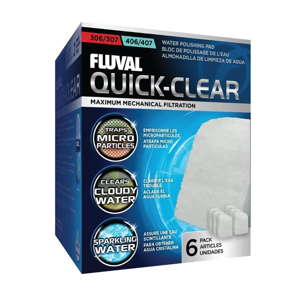 Quick Clear 307/407 Wasserpolierpad 6 Einheiten von Fluval – Produktfoto