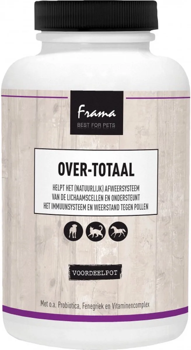 Over-Totaal 180 capsules - Kat - hond & paard van Frama – productfoto