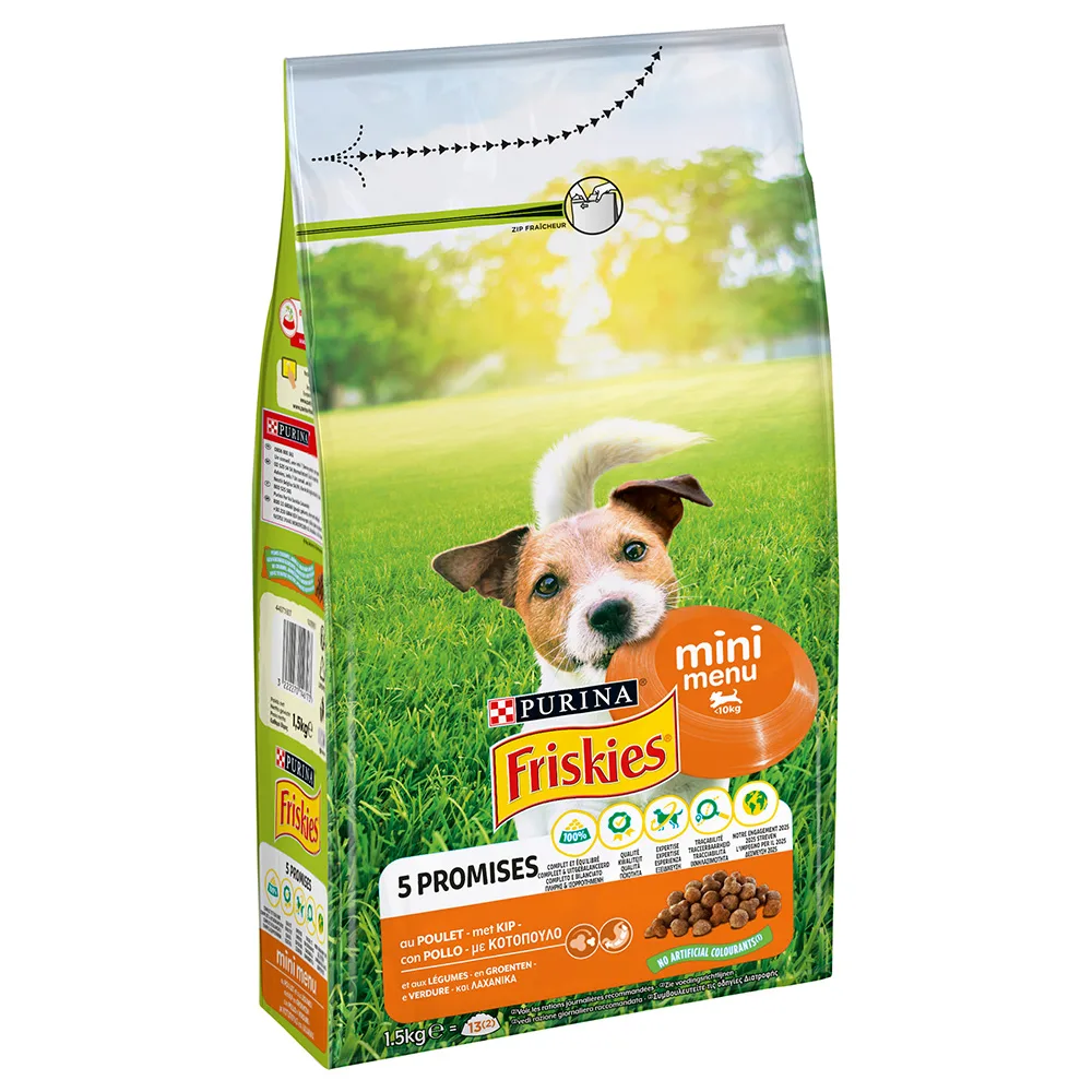 3x1,5kg Purina FRISKIES Mini met kip & groenten droogvoer voor honden by Friskies – product photo