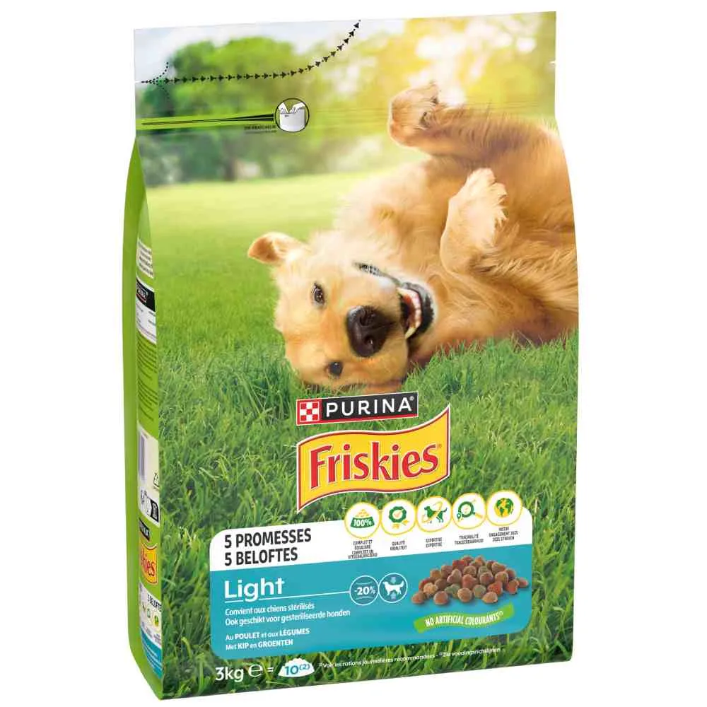 3x3kg Purina Friskies Light Hond Sterilised met Kip en Groenten Honden Droogvoer van Friskies – productfoto