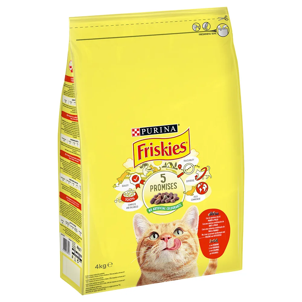 3x1,5kg Rund, Kip & Groenten Friskies Kattenvoer de Friskies – photo produit