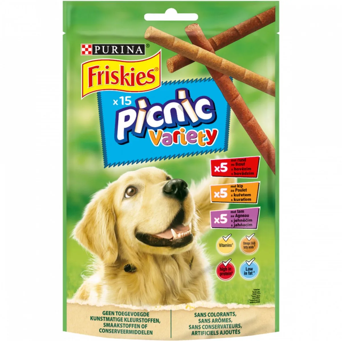 6x Bonzo (Friskies) - Picnic Variety - Rund, Kip & Lam - 100g de Friskies – photo produit