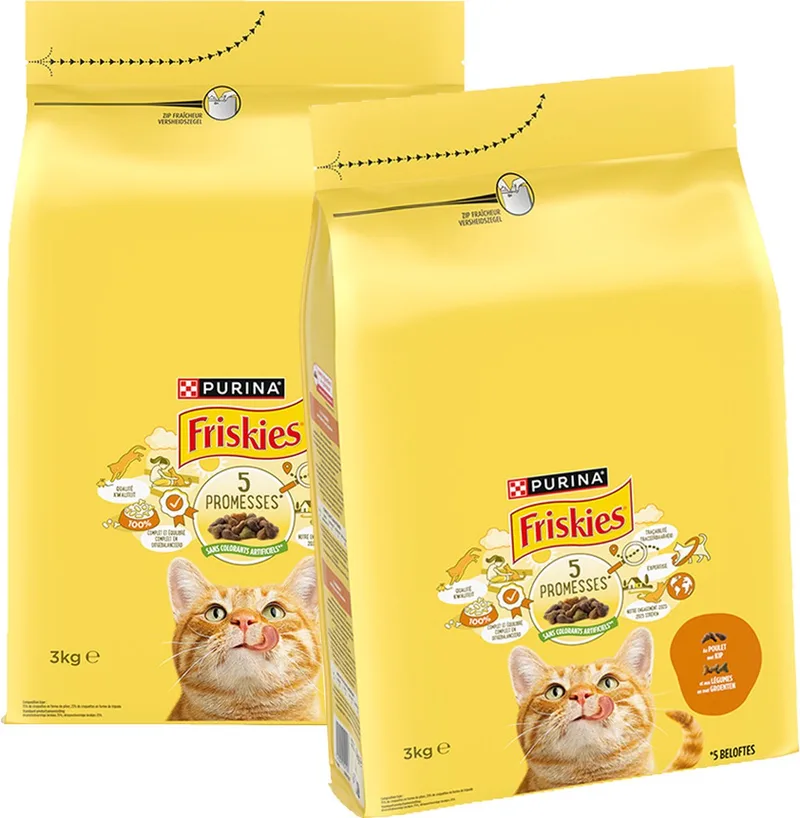 droogvoer voor katten - kip & groenten - 2 x 3000g by Friskies – product photo