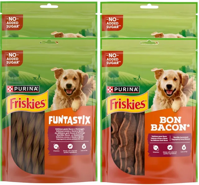 Funtastix & Bon Bacon - Mixverpakking - Hondensnack - 350g (2x175g) + 240g (2x120g)