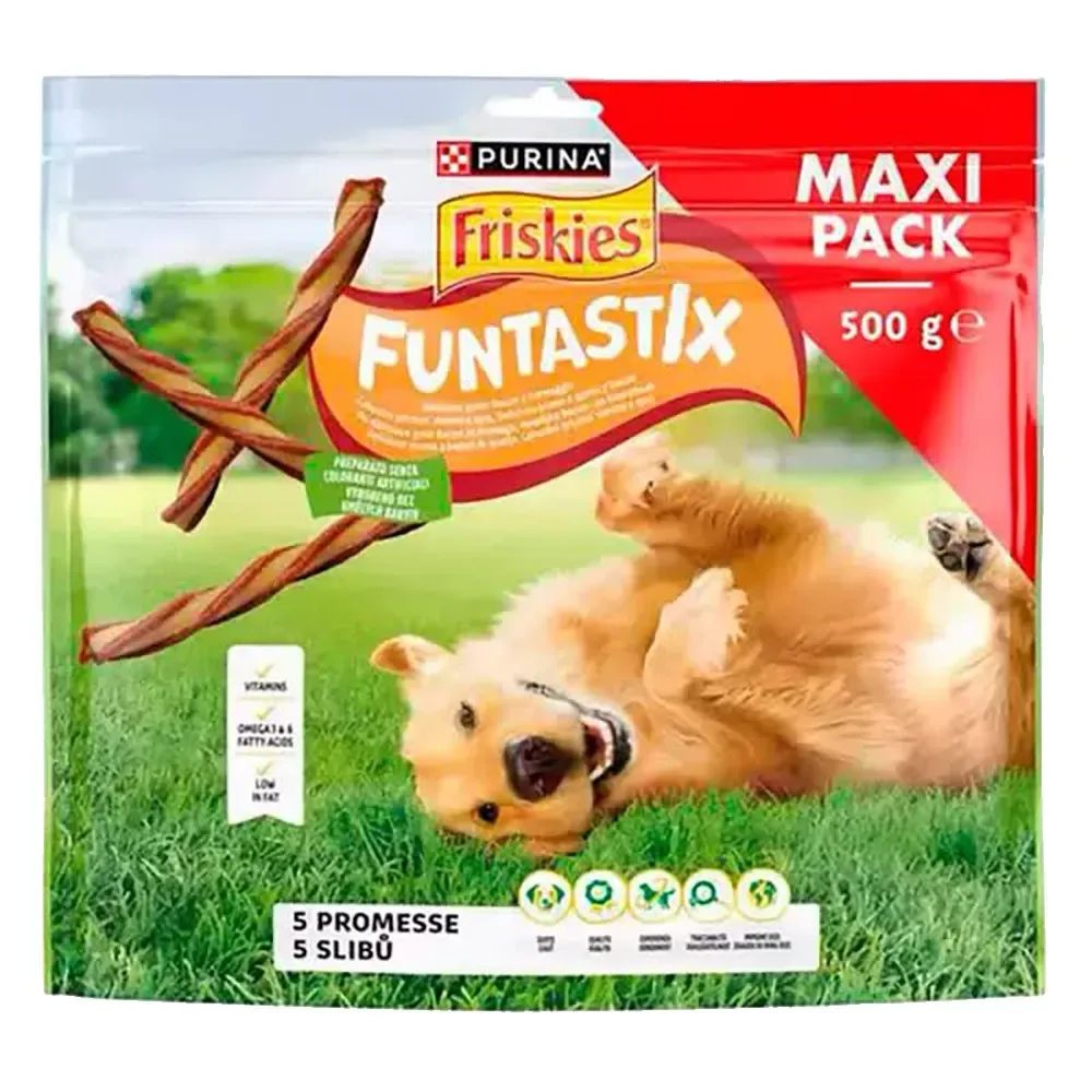Funtastix hondensnacks met kaas en bacon 500 GR van Friskies – productfoto