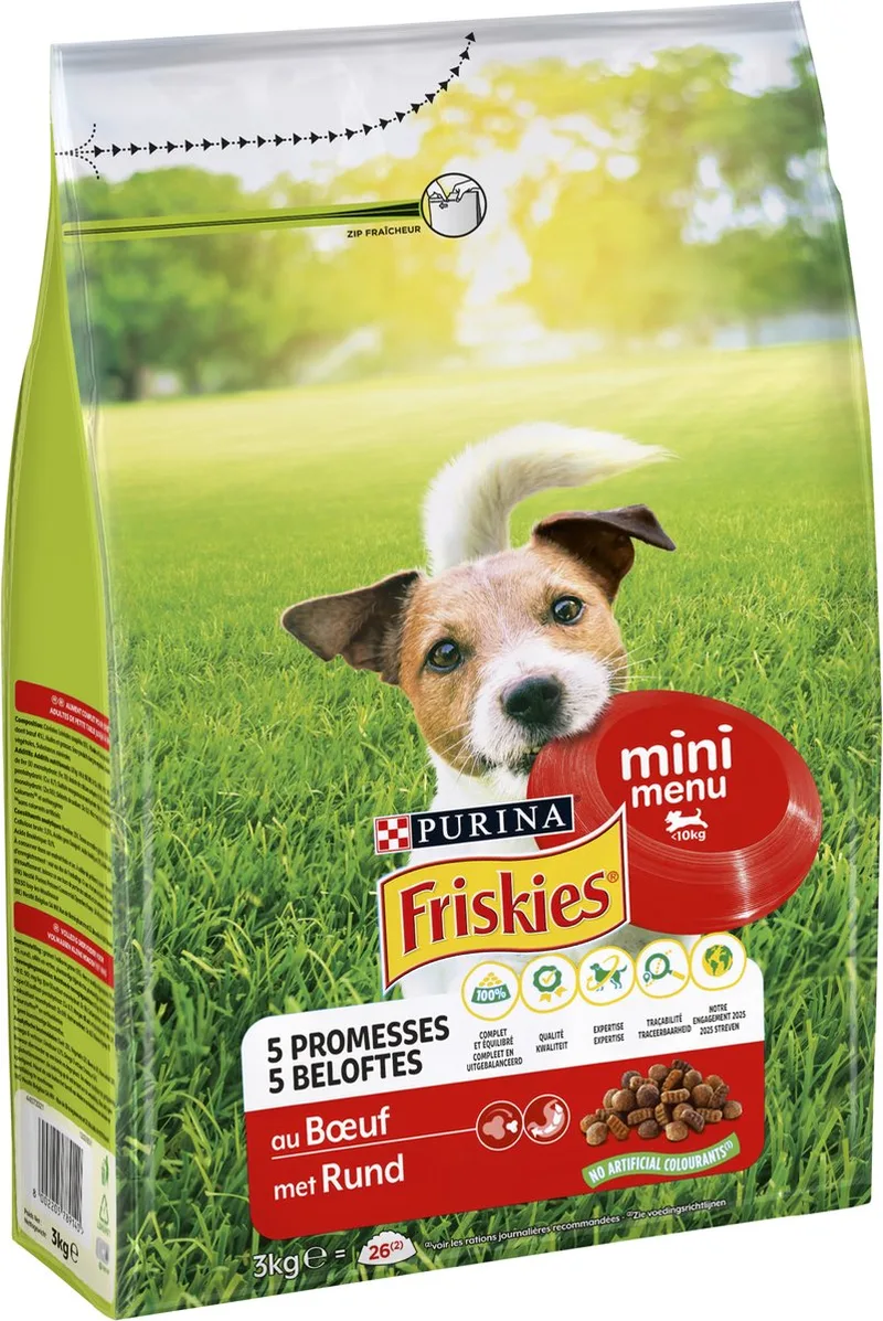 Mini Menu Honden droogvoer - Rund - 3000g de Friskies – photo produit
