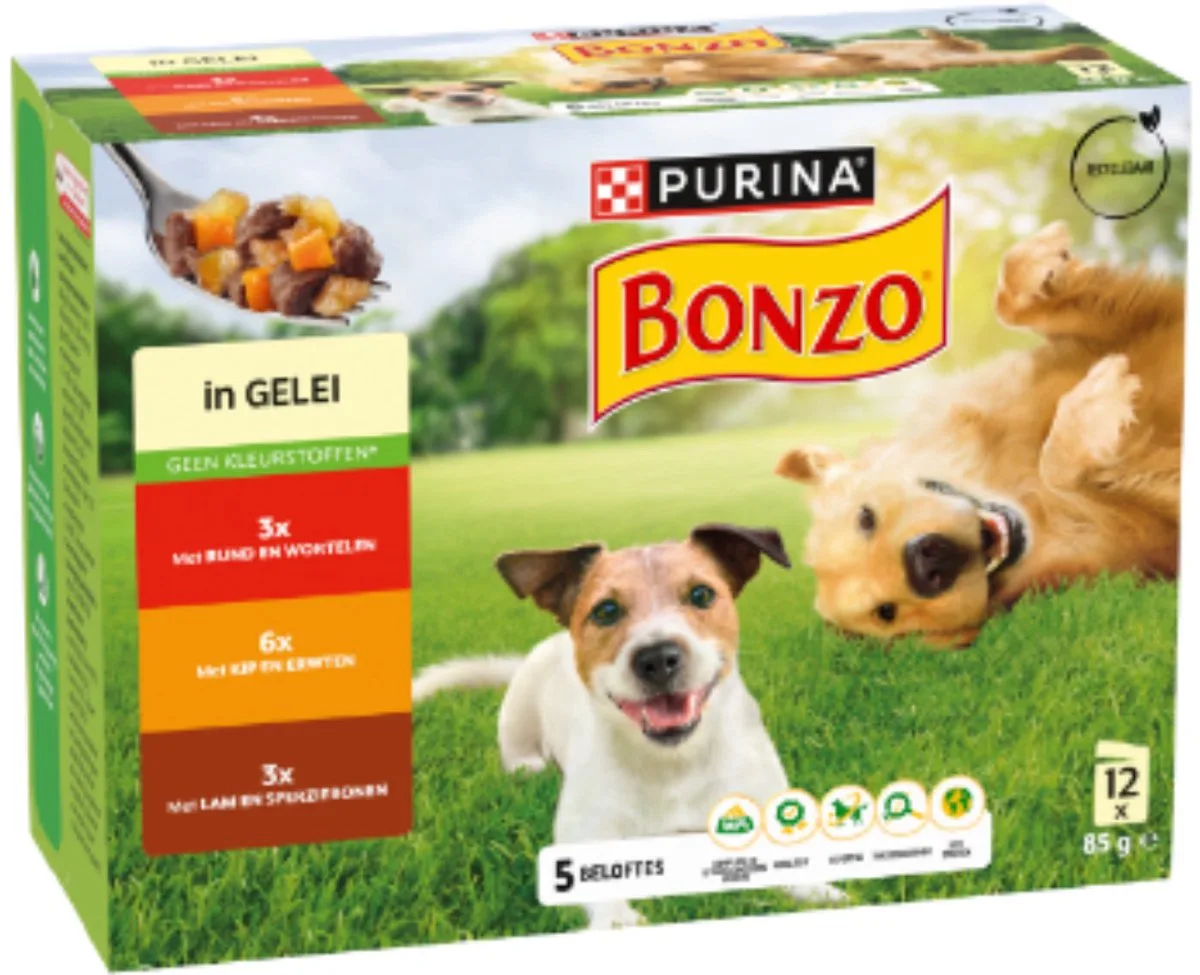 Volwassen Met Kip, Lam En Rundvlees In Gelei X12 12x85 gr från Friskies – produktbild