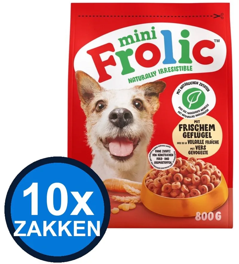 10x Frolic - Droog Mini Gevogelte - Hondenvoer Droogvoer - 800 g de Frolic – photo produit