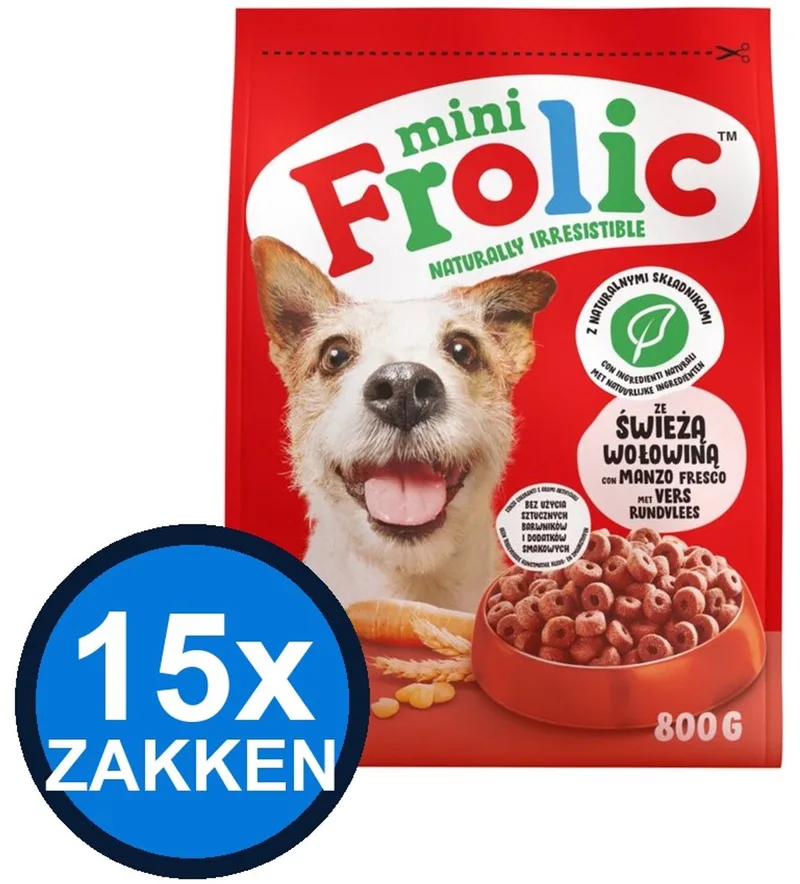15x Frolic - Droog Mini Rund - Hondenvoer Droogvoer - 800 g de Frolic – photo produit