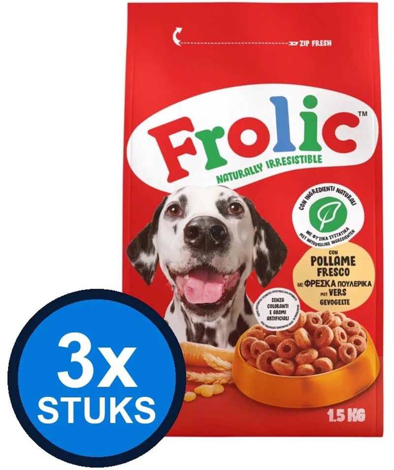 3x Frolic - droog gevogelte 1,5kg - Hondenvoer - 1.5 kg by Frolic – product photo
