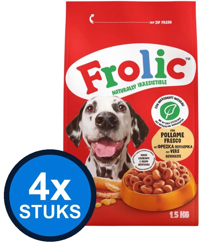 4x Frolic - droog gevogelte 1,5kg - Hondenvoer - 1.5 kg by Frolic – product photo