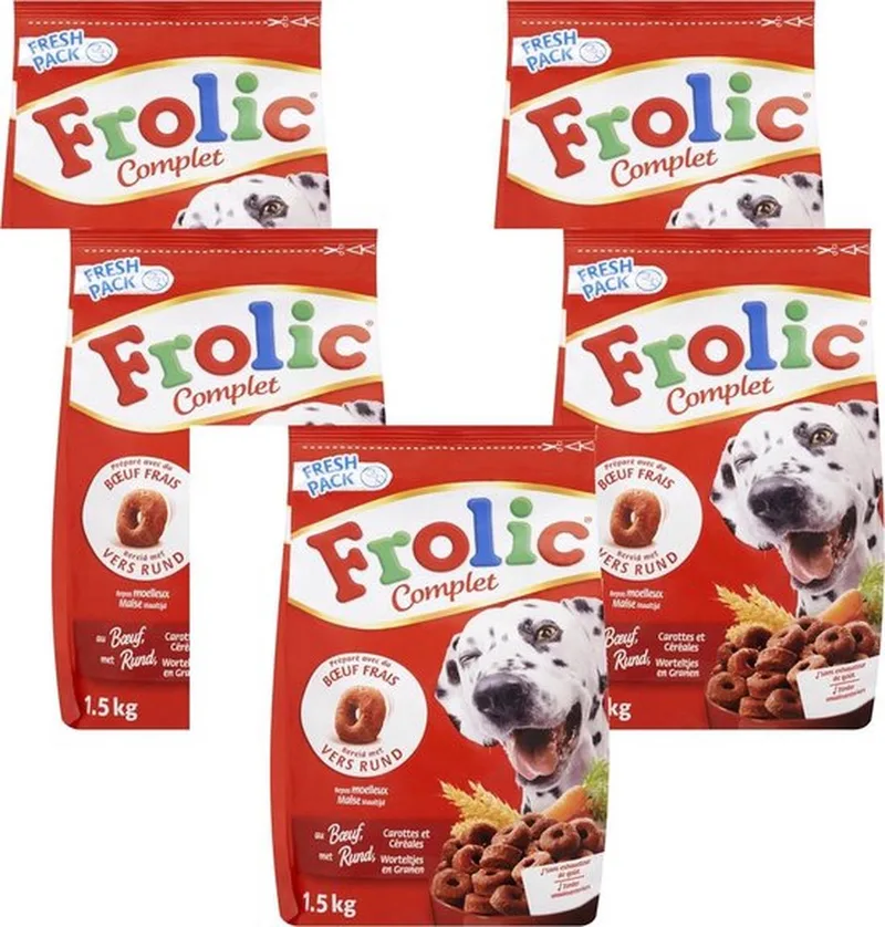5x Frolic Compleet - Rund Droog - Hondenvoer - 1.5kg by Frolic – product photo