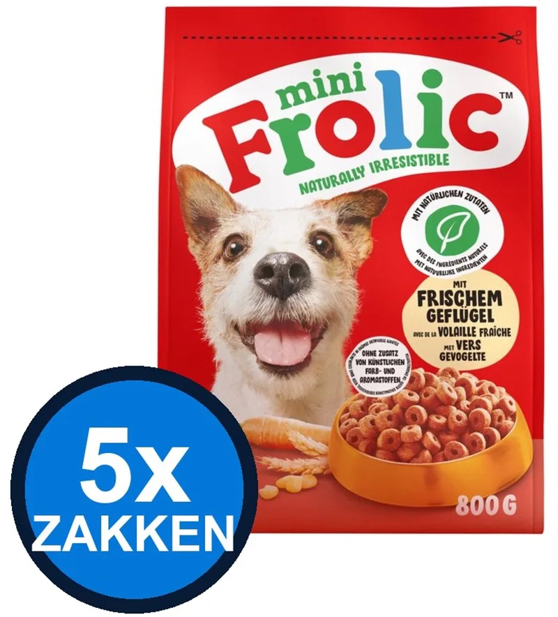 5x Frolic - Droog Mini Gevogelte - Hondenvoer Droogvoer - 800 g by Frolic – product photo