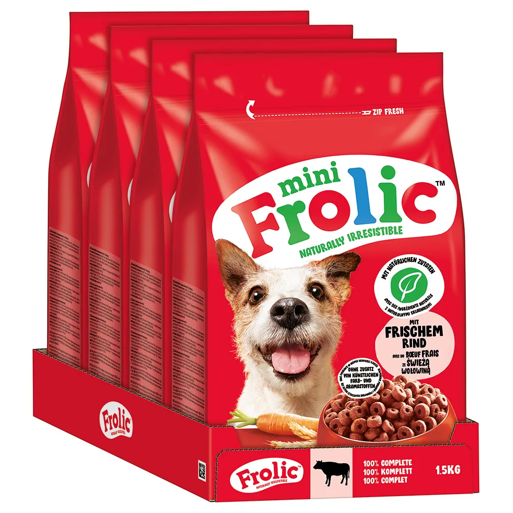 6kg (4x1,5kg) Frolic Mini Rund droogvoer voor honden de Frolic – photo produit