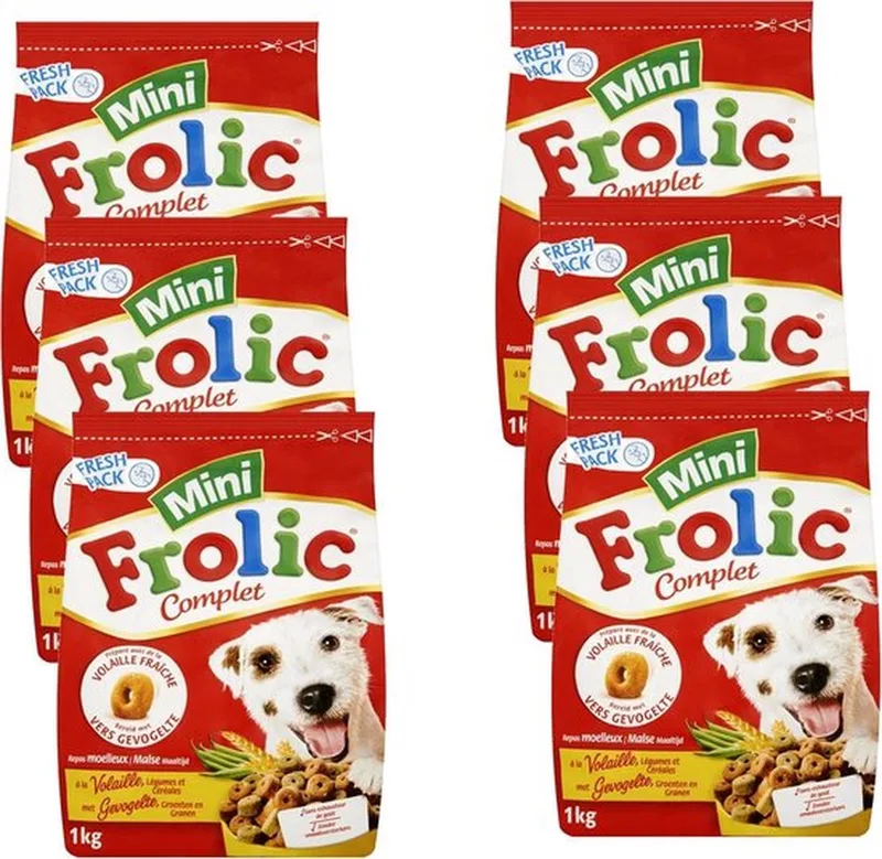 6x Frolic Compleet - Droog Mini Gevogelte - Hondenvoer - 1kg by Frolic – product photo