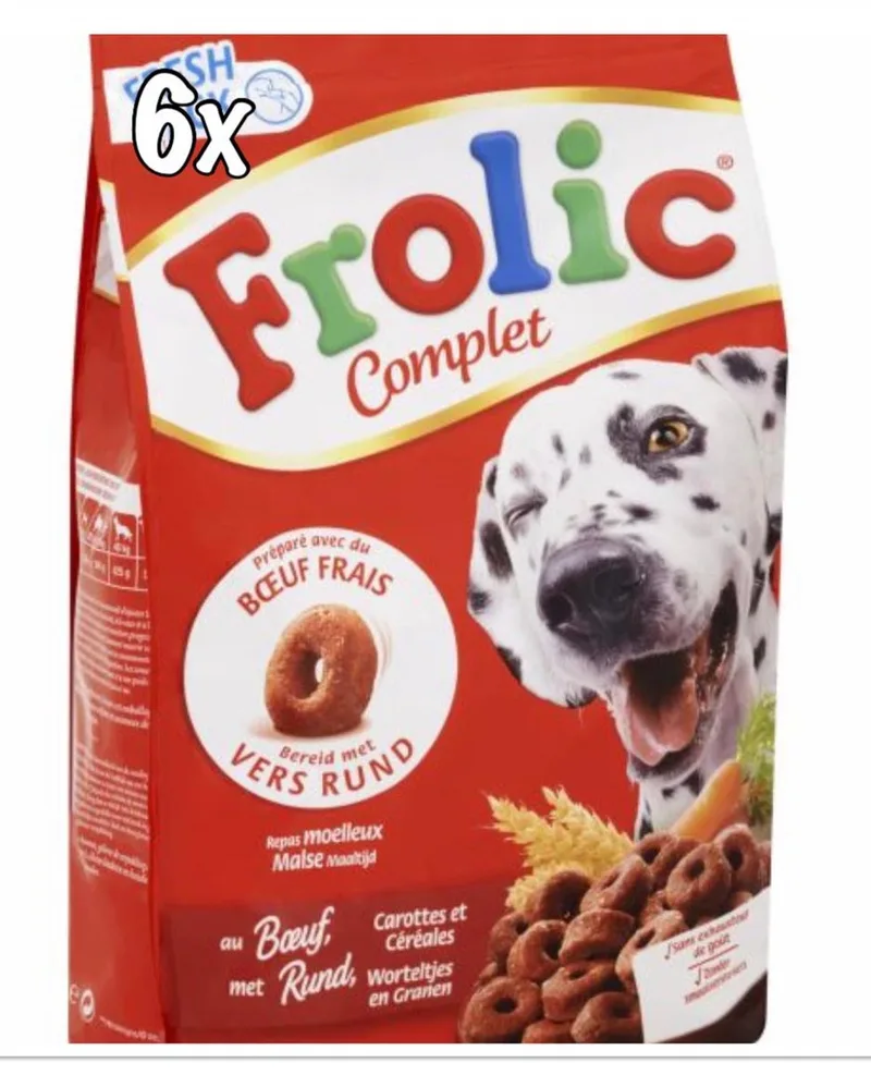 6x Frolic Honden droogvoer - Rund smaak - 1.5 kg (9kg) von Frolic – Produktfoto