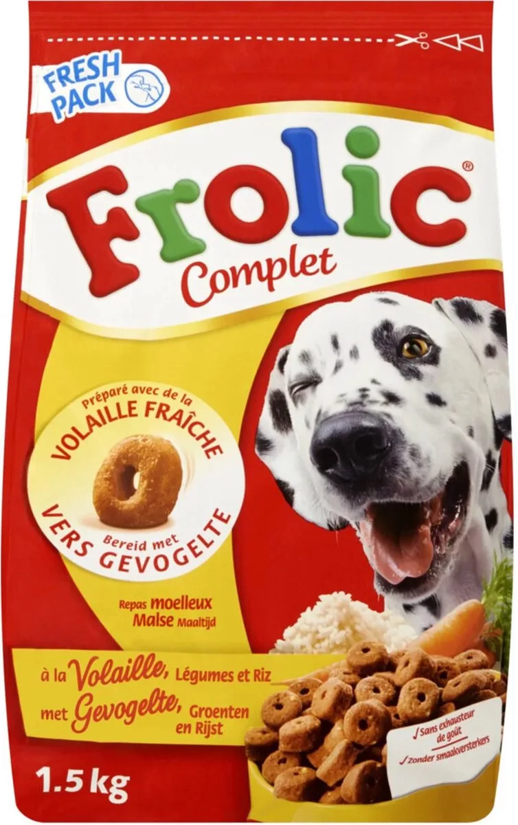 Compleet - Droogvoer Hondenbrokken - Gevogelte - 5 x 1.5 kg by Frolic – product photo