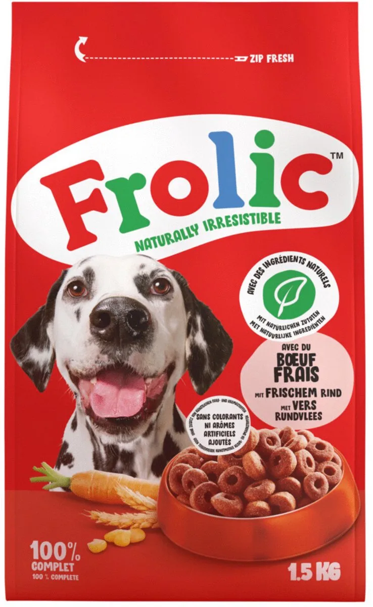 Compleet - Droogvoer Hondenbrokken - rund - 1.5 kg by Frolic – product photo
