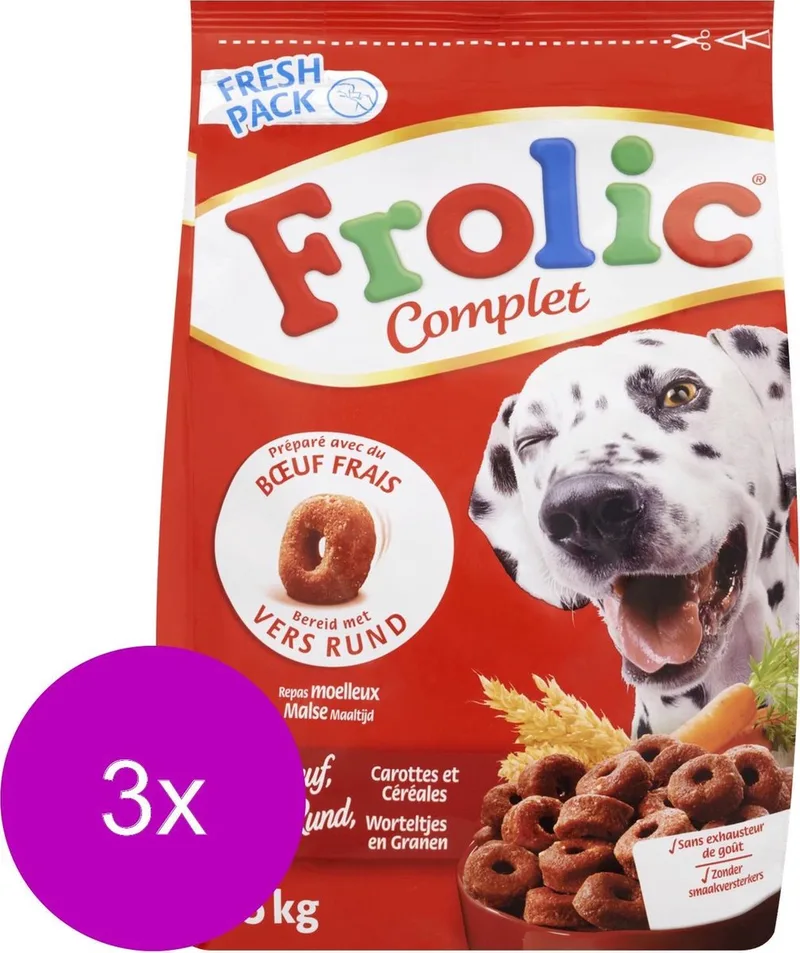 Compleet Rund - Hondenvoer - 3 x 1.5 kg by Frolic – product photo