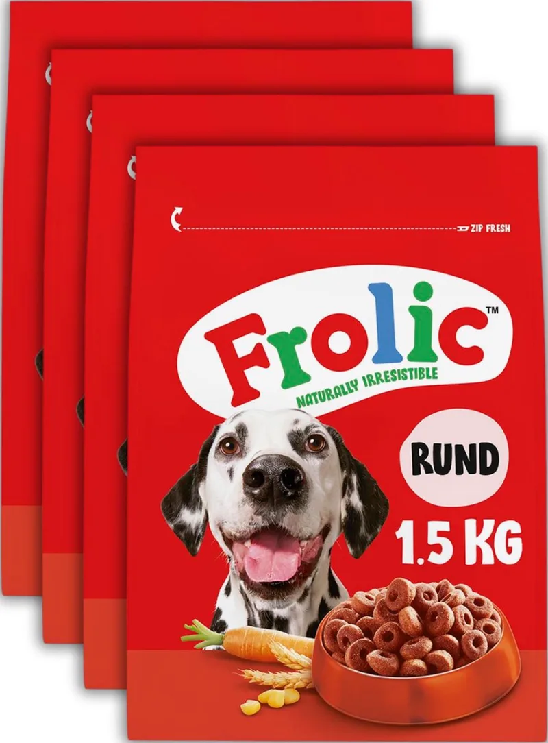 Hondenbrokken - Compleet Droogvoer - Rund - 4x1.5kg de Frolic – photo produit
