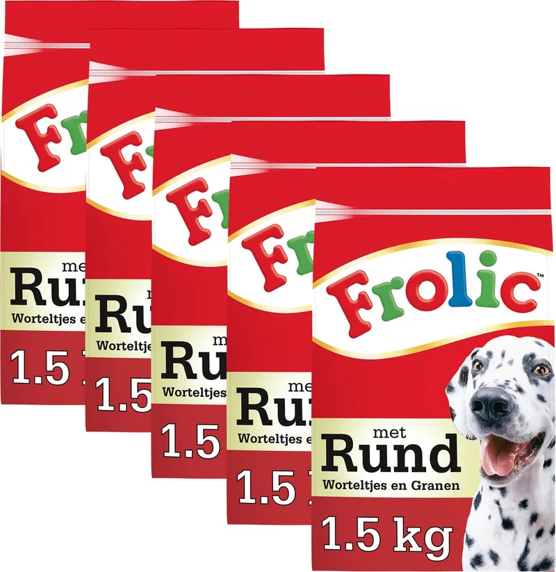 Hondenbrokken - Compleet Droogvoer - Rund - 5x1.5kg by Frolic – product photo