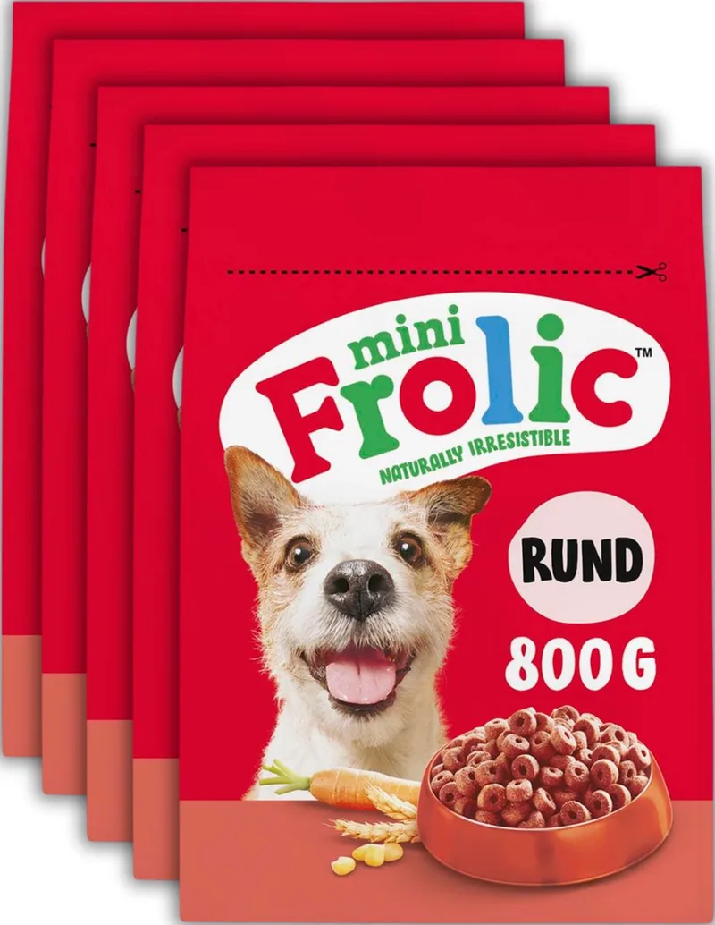 Hondenbrokken Mini - Compleet Droogvoer - Rund - 5x800g by Frolic – product photo