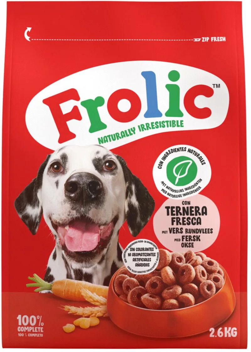 Nourriture Pour Chien Au Bœuf 2.6kg de Frolic – photo produit