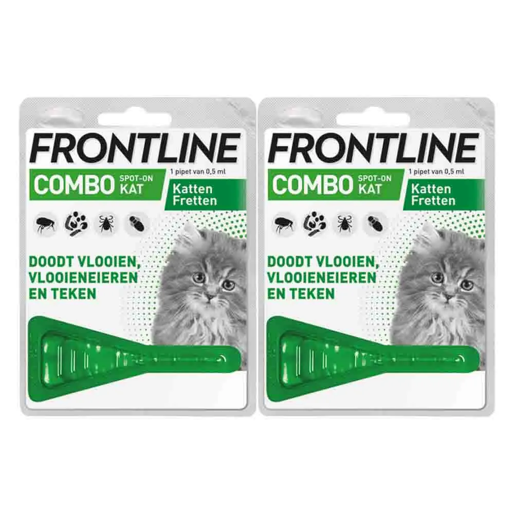 2x Frontline Combo Anti Vlooien en Teken Druppels Kat vanaf 1 kg van Frontline – productfoto
