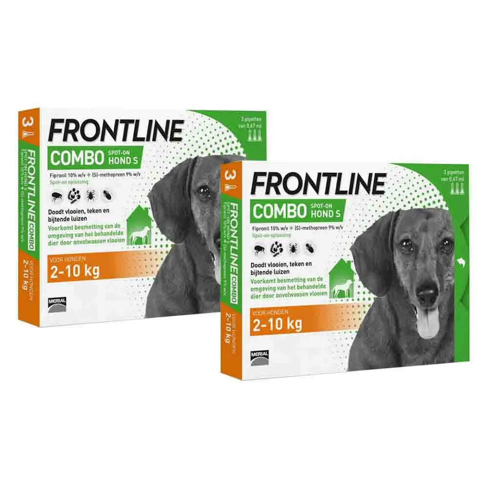 2x Frontline Combo Spot On Anti Vlooien en Teken Druppels Hond 2 - 10 kg 3 pipetten van Frontline – productfoto