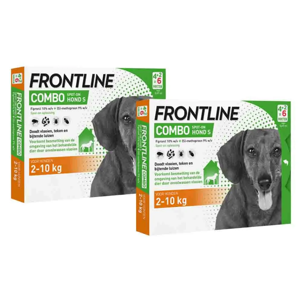 2x Frontline Combo Spot On Anti Vlooien en Teken Druppels Hond 2 - 10 kg 6 pipetten van Frontline – productfoto